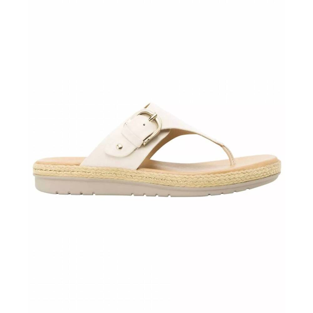 NEW FLEXI leather thong sandals in beige